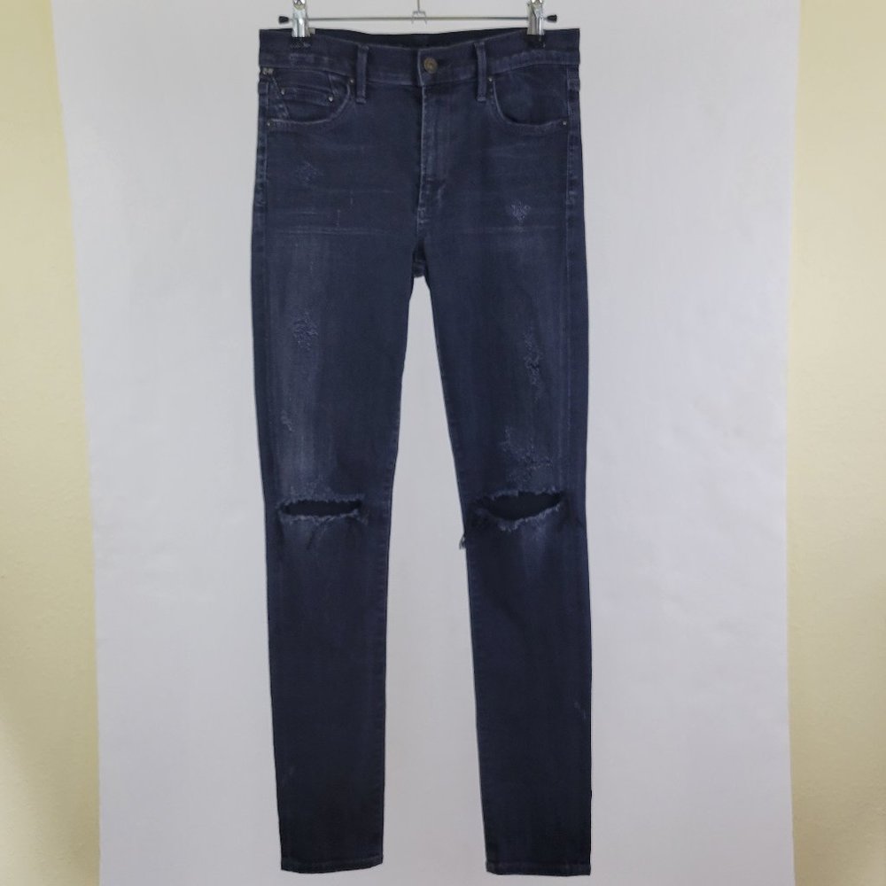 COH Rocket High Rise Skinny Stretch Knee Tear Jean in Porter Dark Grey